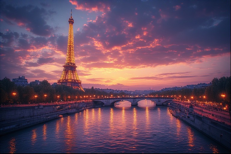 1000 Parça Paris Puzzle – Eyfel Kulesi ve Şehir Manzarası Puzzle | Romantik Şehir Puzzle