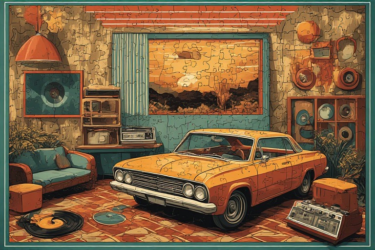 Retro Puzzle – Nostaljik Vintage Tasarım 1000 Parça Jigsaw Puzzle | Klasik Stil Koleksiyon
