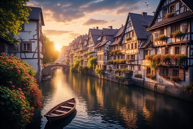 1000 Parça Colmar Puzzle – Fransa Colmar Şehir Manzarası Puzzle | Renkli Avrupa Şehirleri Puzzle