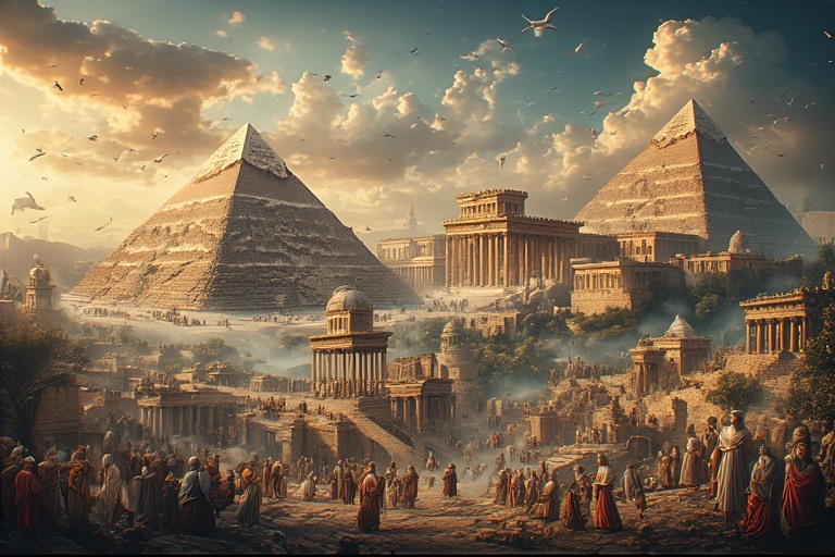Mısır Piramitleri Puzzle – Giza Piramitleri Temalı 1000 Parça Tarihi Jigsaw Puzzle | Antik Dünya Koleksiyonu